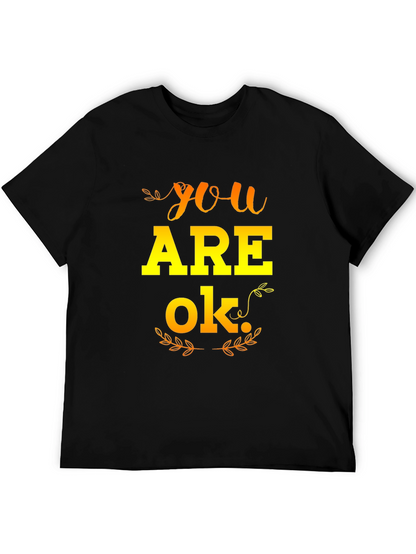 Camiseta Negra YOU ARE OK para Hombre