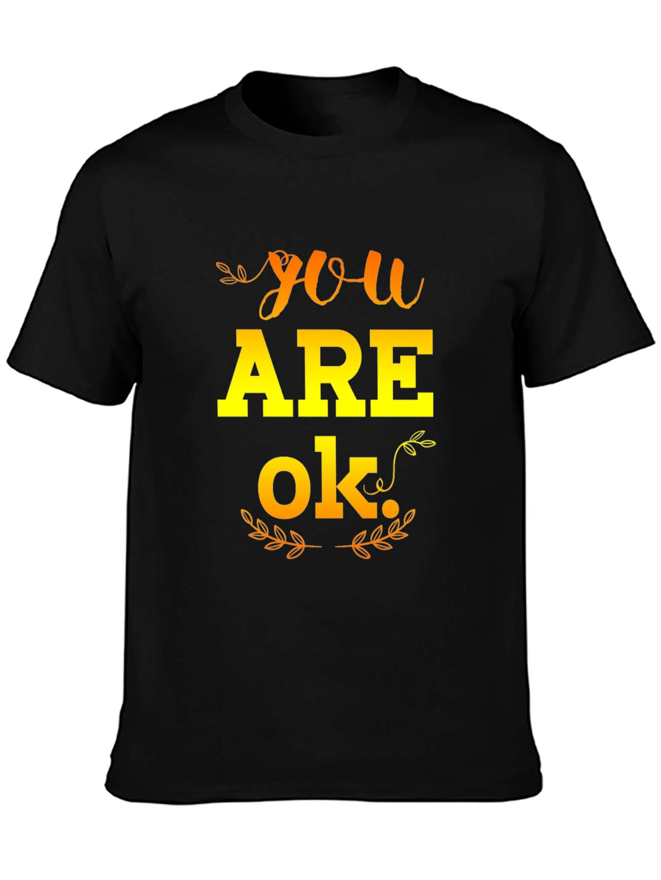 Camiseta Negra YOU ARE OK para Hombre