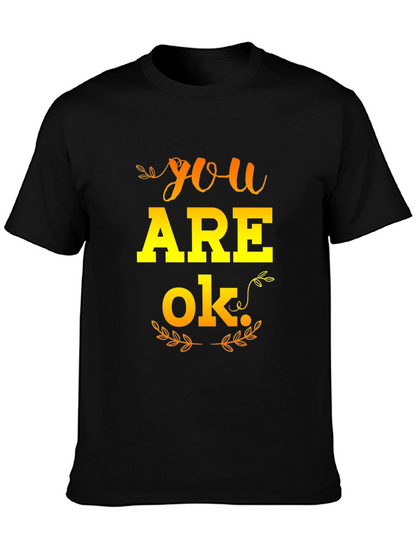 Camiseta Negra YOU ARE OK para Hombre