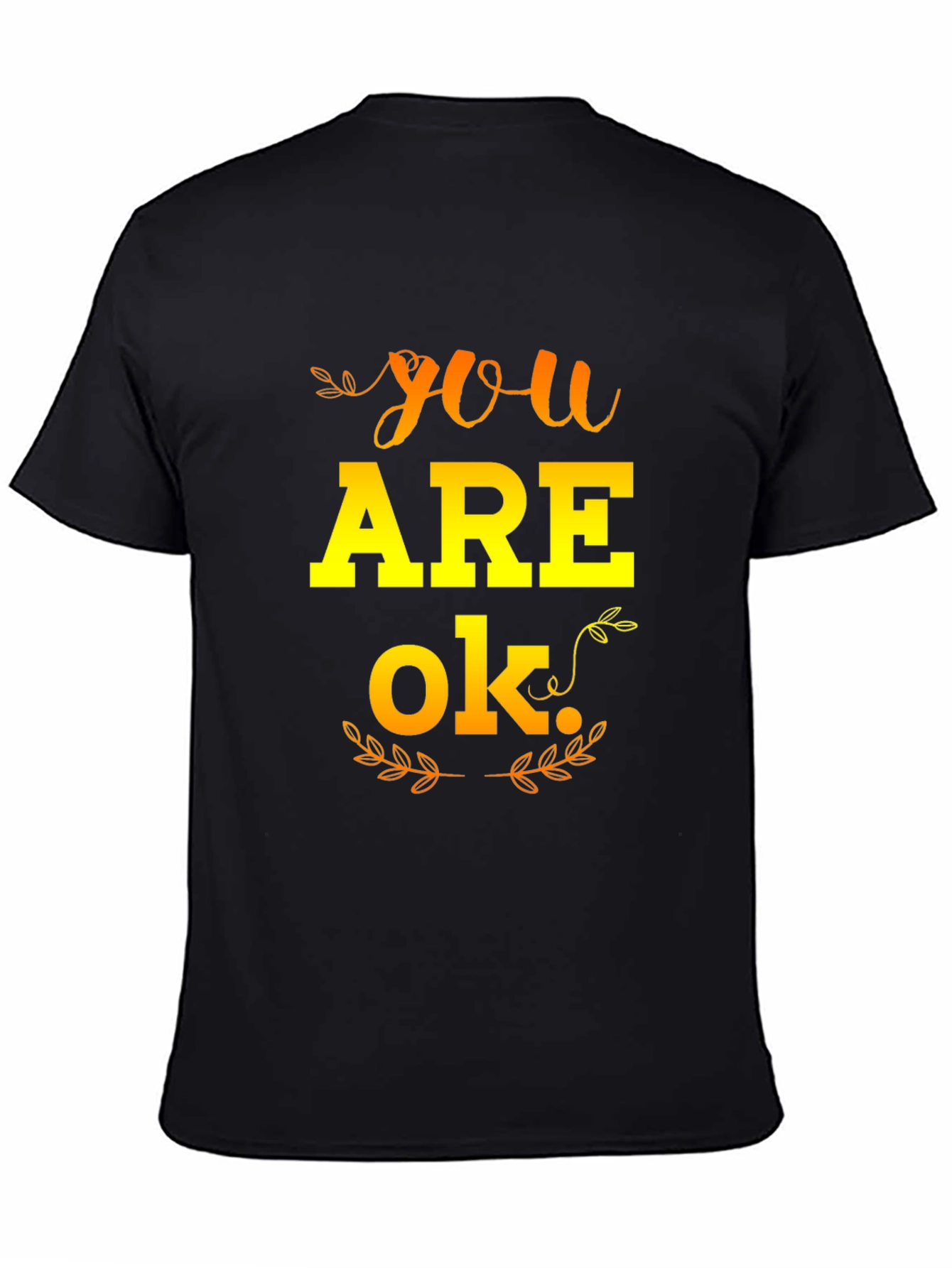 Camiseta Negra YOU ARE OK para Hombre