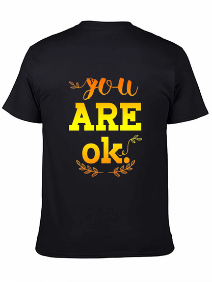 Camiseta Negra YOU ARE OK para Hombre