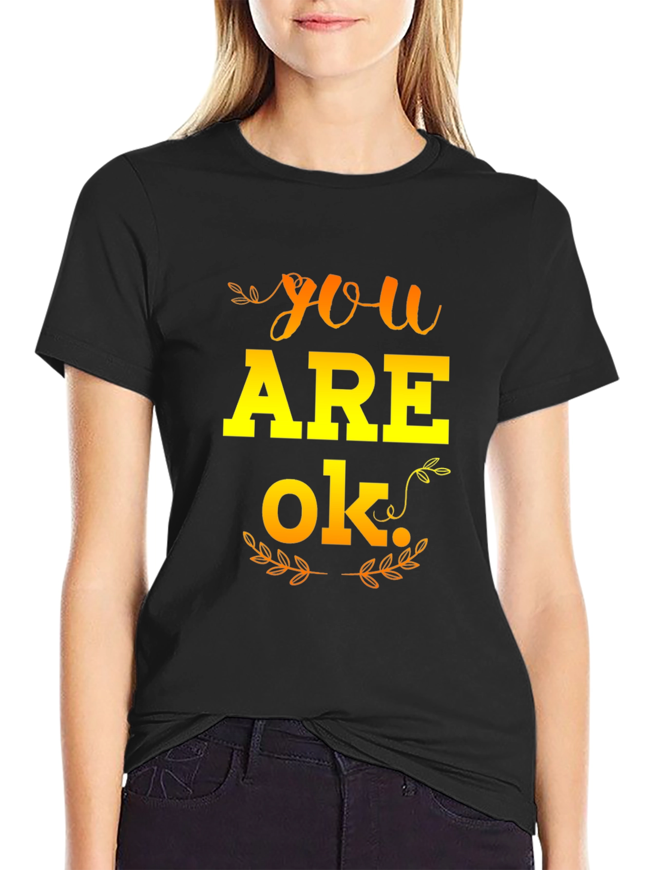 Camiseta Negra YOU ARE OK para Hombre