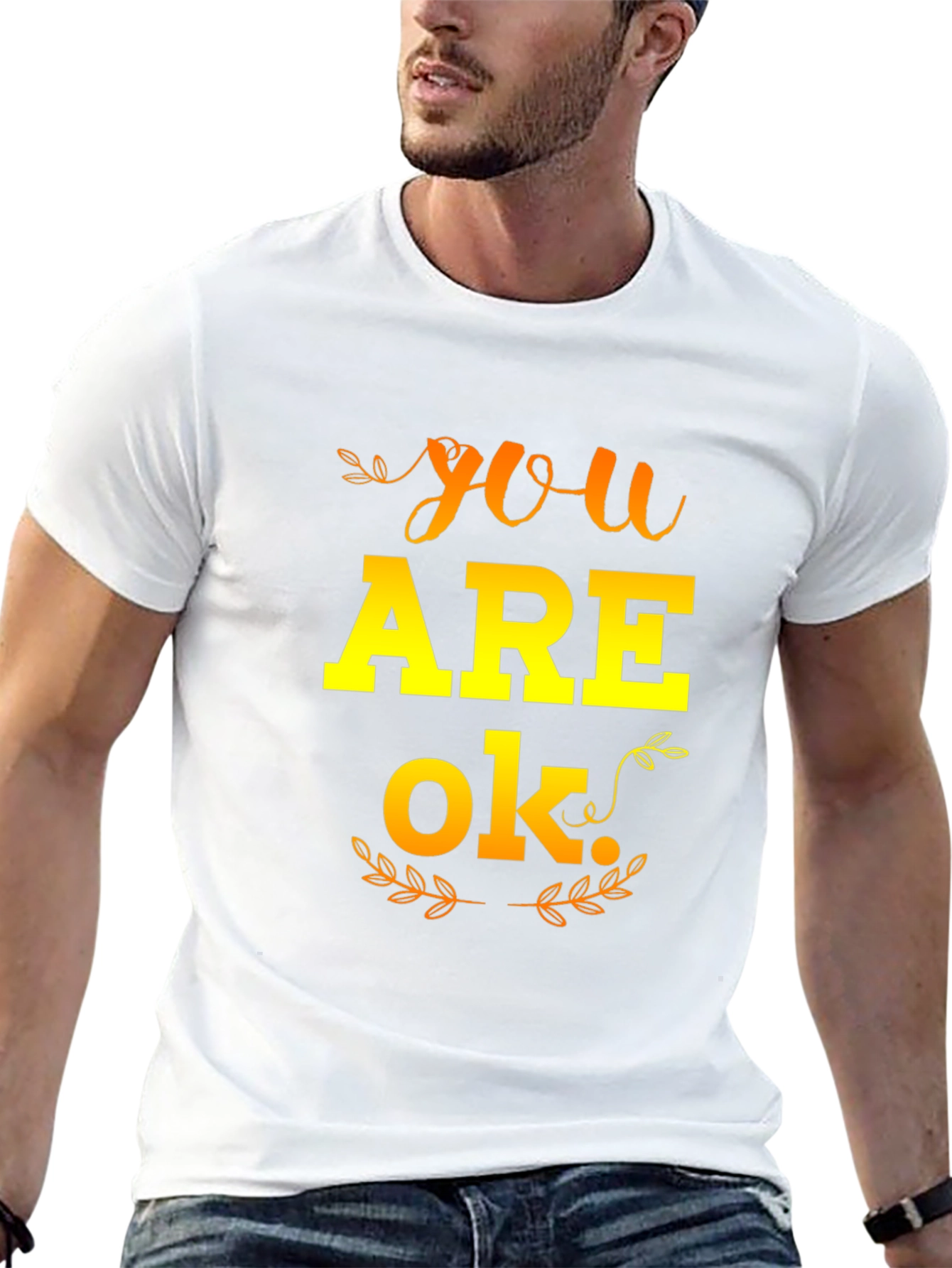 Camiseta Negra YOU ARE OK para Hombre