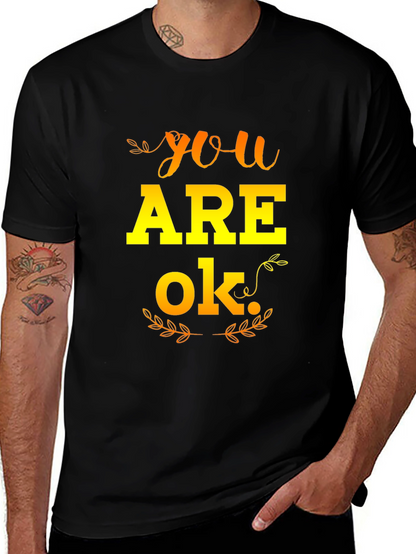 Camiseta Negra YOU ARE OK para Hombre