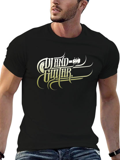 Camiseta Negra DJ and Guitar para Hombre