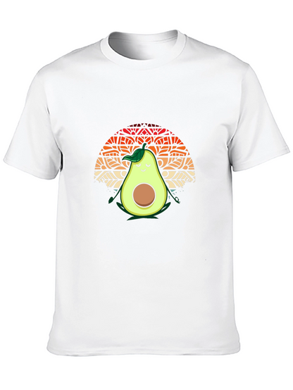 Camiseta Negra con Aguacate Meditando