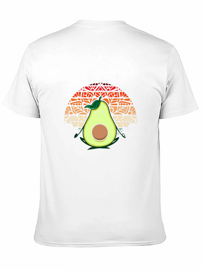 Camiseta Negra con Aguacate Meditando