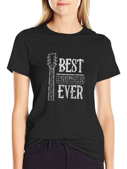 Camiseta Negra Best EVER para Amantes de la Guitarra