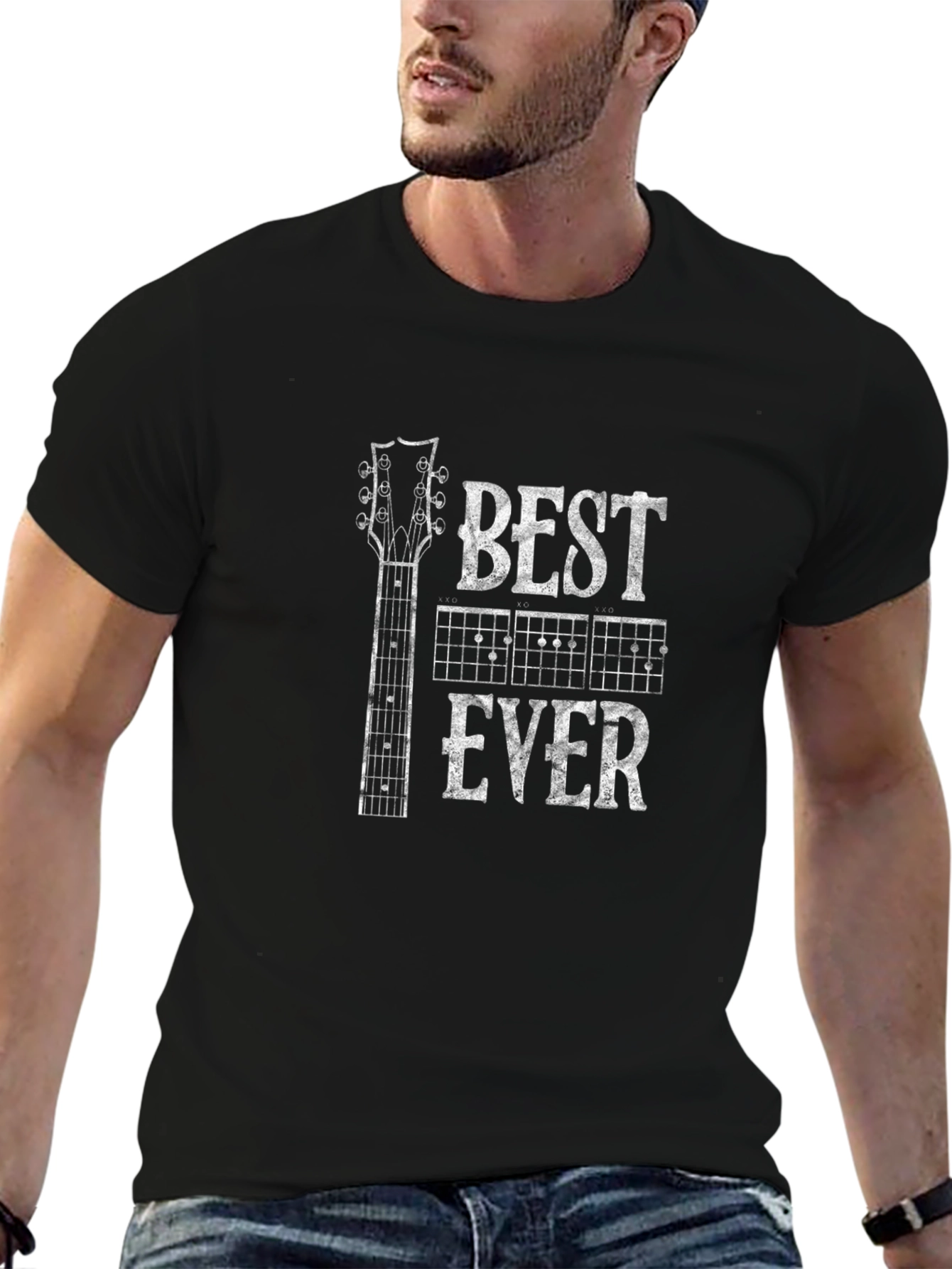 Camiseta Negra Best EVER para Amantes de la Guitarra