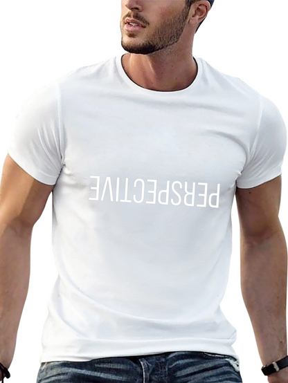 Camiseta Negra Perspectiva Hombre Casual