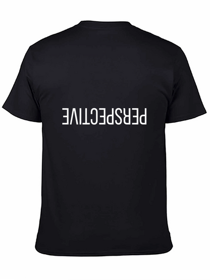 Camiseta Negra Perspectiva Hombre Casual