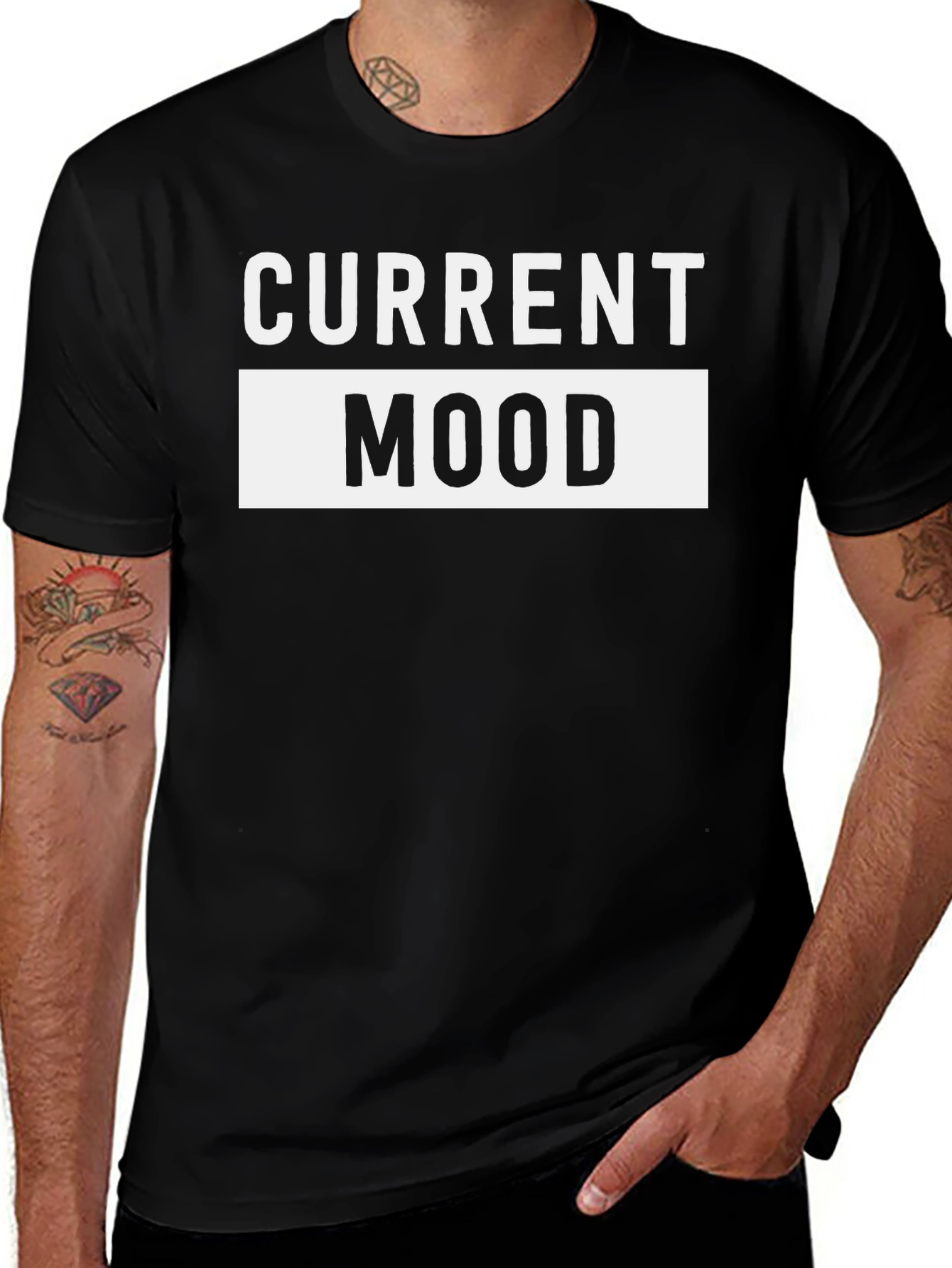 Camiseta Negra Current Mood para Hombre