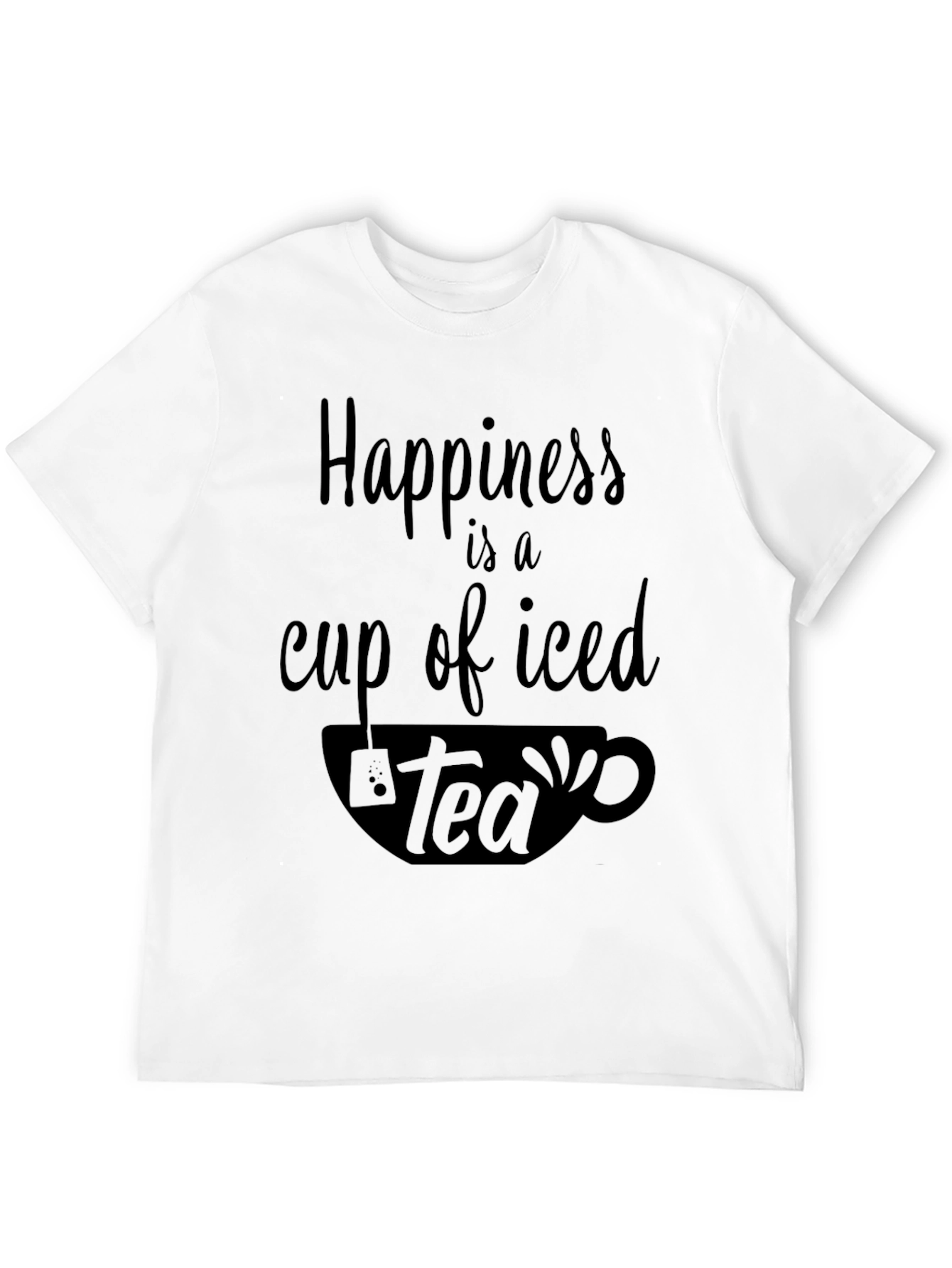 Camiseta Negra: Felicidad es un Té Helado