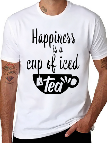 Camiseta Negra: Felicidad es un Té Helado