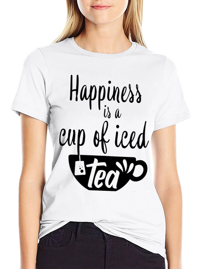 Camiseta Negra: Felicidad es un Té Helado