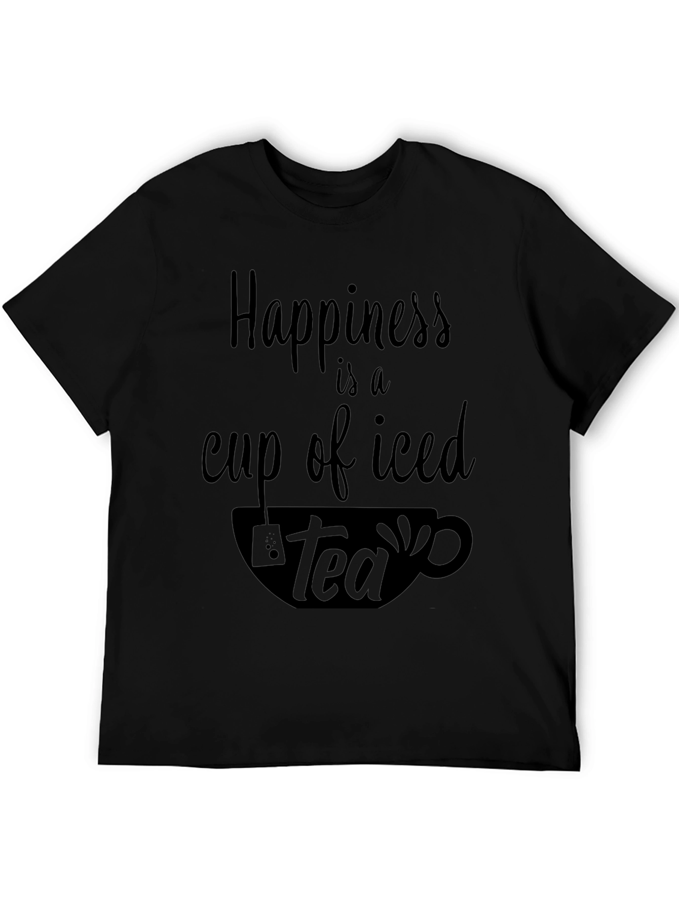 Camiseta Negra: Felicidad es un Té Helado