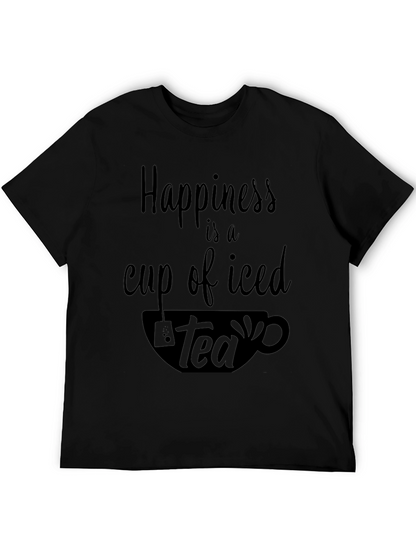 Camiseta Negra: Felicidad es un Té Helado
