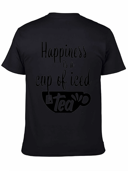 Camiseta Negra: Felicidad es un Té Helado