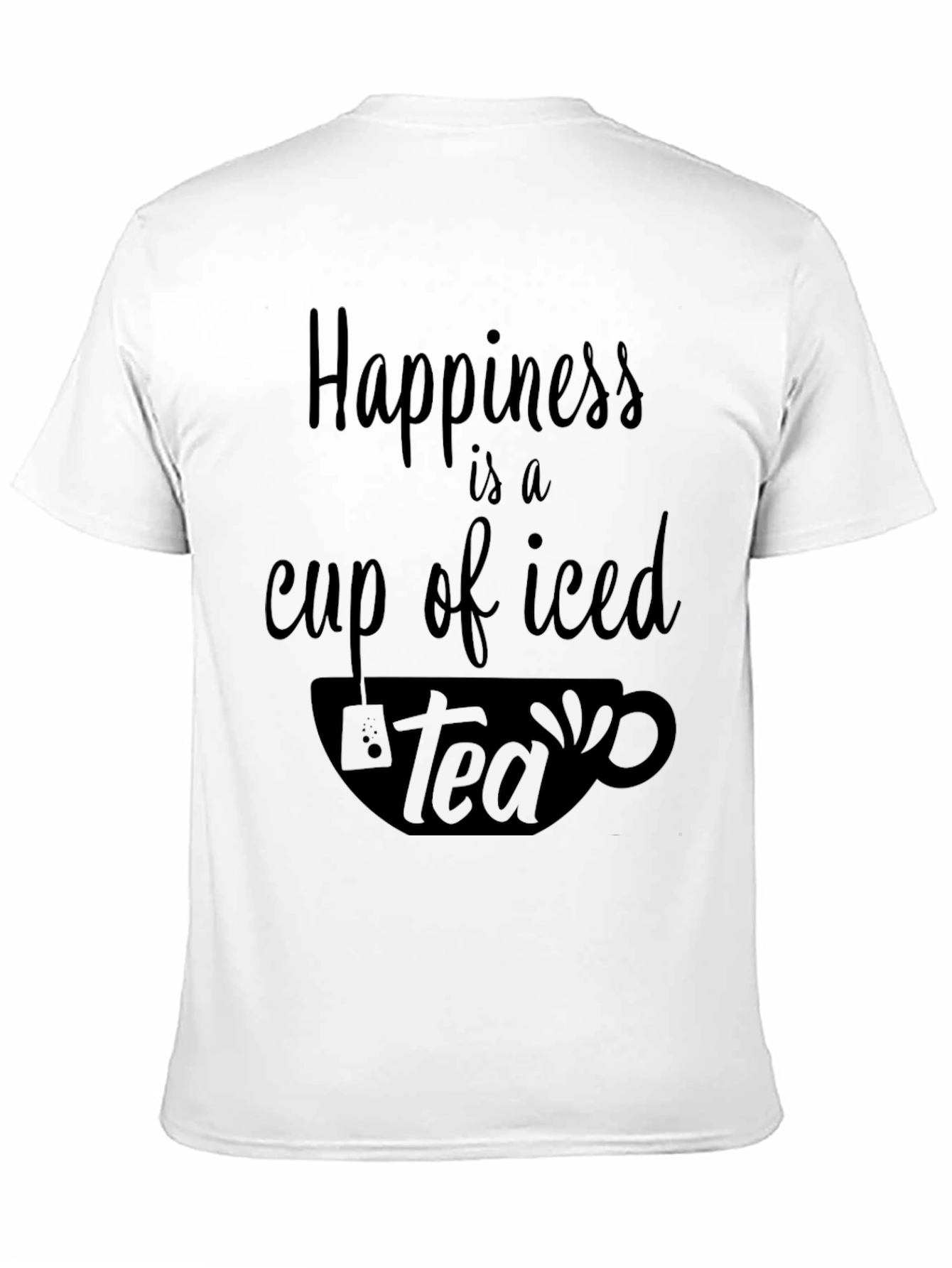 Camiseta Negra: Felicidad es un Té Helado