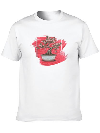 Camiseta Negra Bonsái Floral - Estilo Único