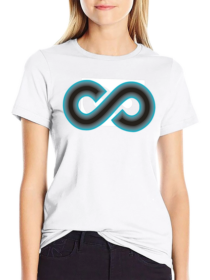 Camiseta Negra con Diseño Infinito Retro