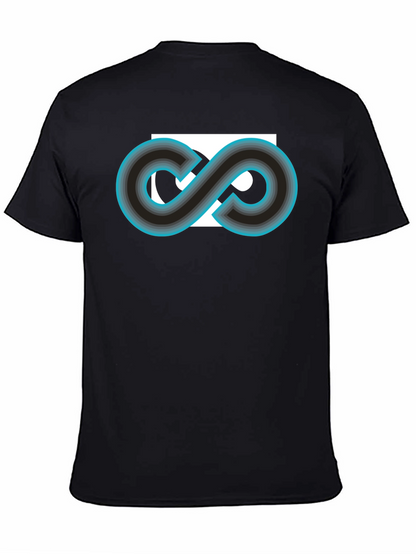 Camiseta Negra con Diseño Infinito Retro
