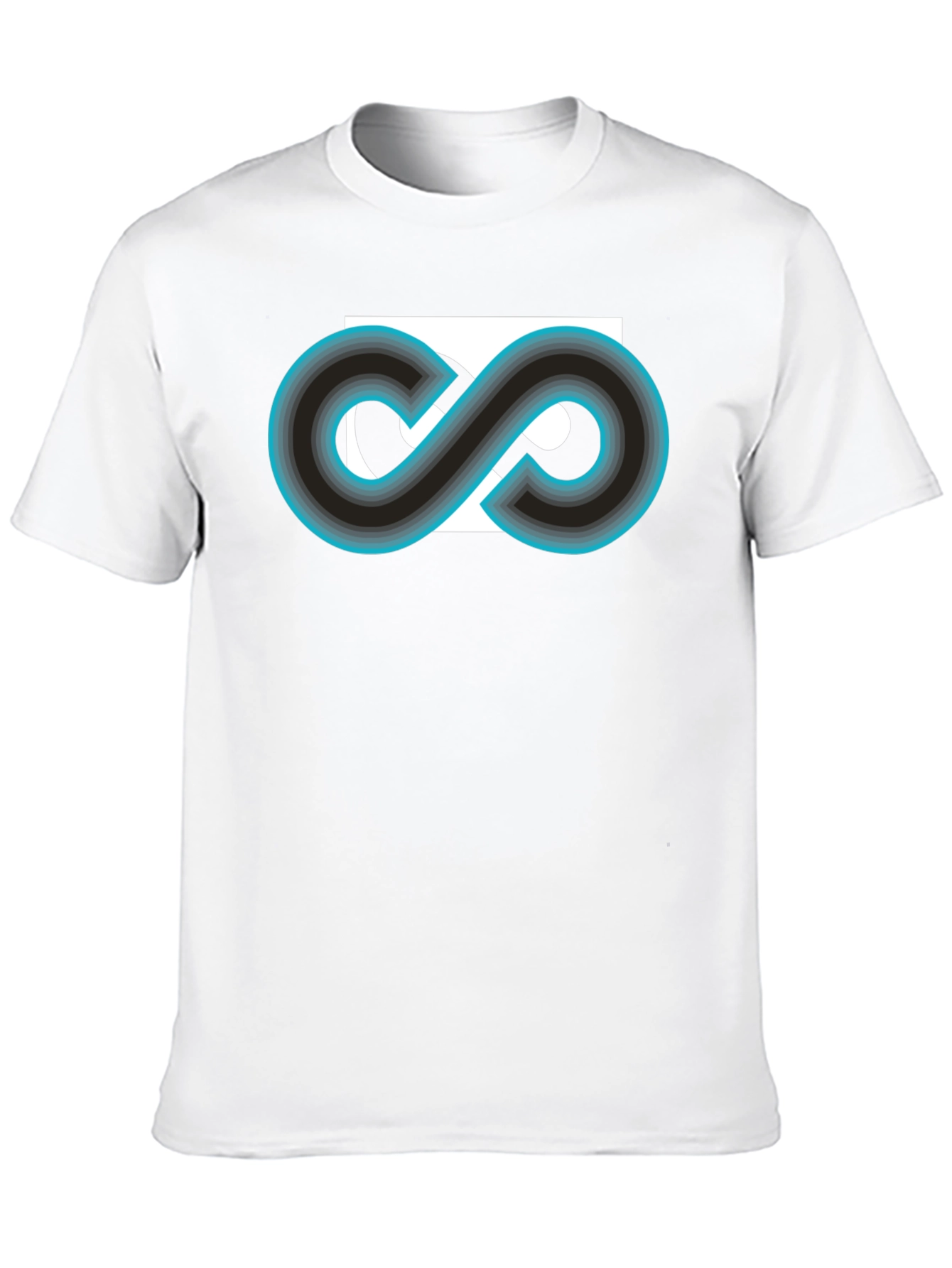 Camiseta Negra con Diseño Infinito Retro