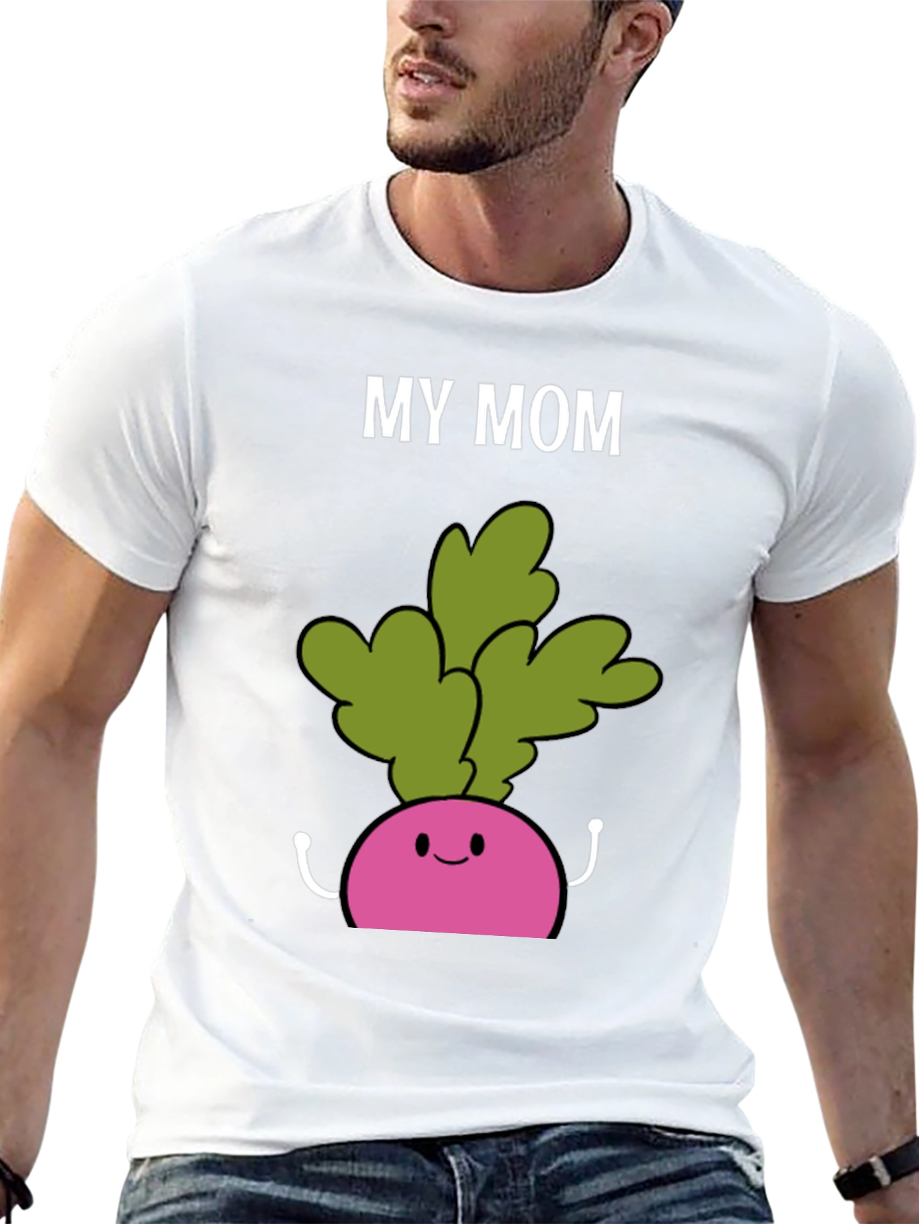 Camiseta My Mom Radish Negra Hombre
