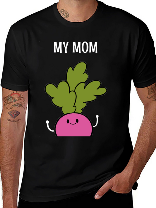 Camiseta My Mom Radish Negra Hombre