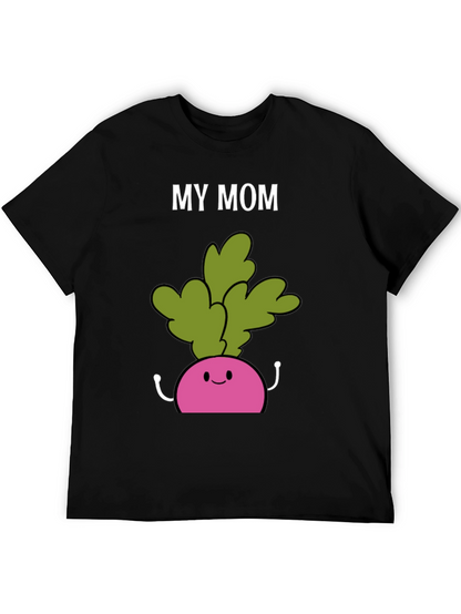 Camiseta My Mom Radish Negra Hombre