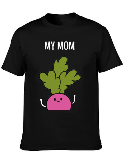 Camiseta My Mom Radish Negra Hombre