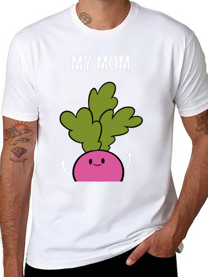 Camiseta My Mom Radish Negra Hombre