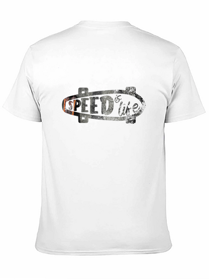 Camiseta Negra con Diseño de Skate Speed is Life