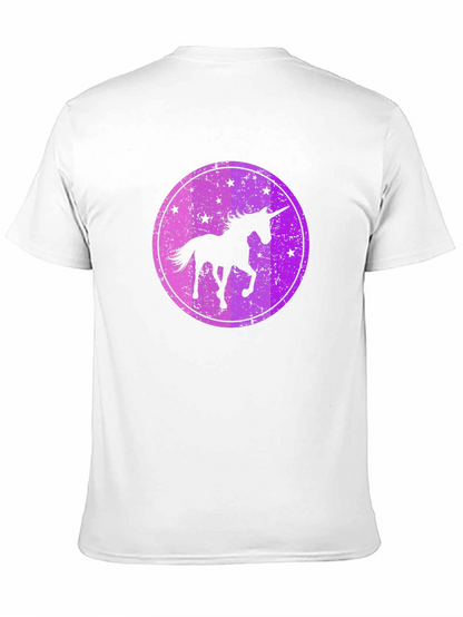 Camiseta Negra con Diseño Unicornio Estrellado