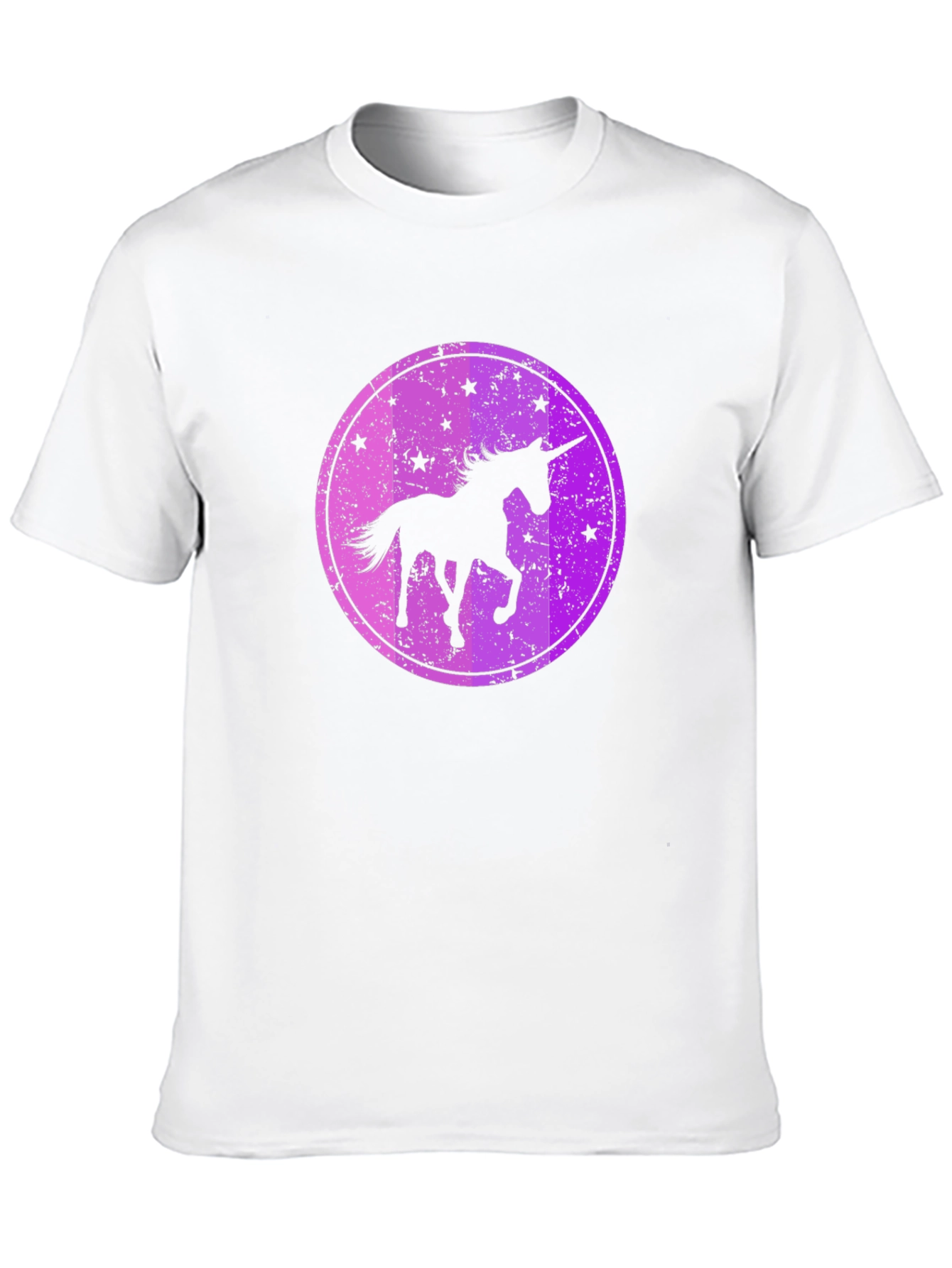 Camiseta Negra con Diseño Unicornio Estrellado