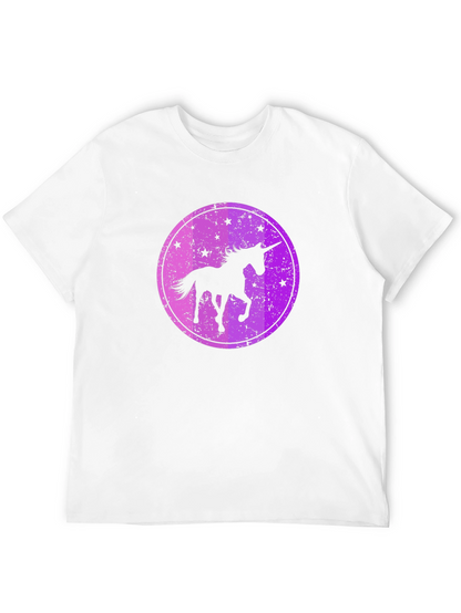 Camiseta Negra con Diseño Unicornio Estrellado