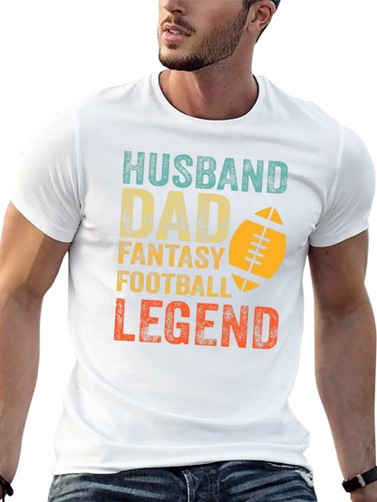 Camiseta Hombre: Marido Padre Leyenda del Fútbol Fantasía