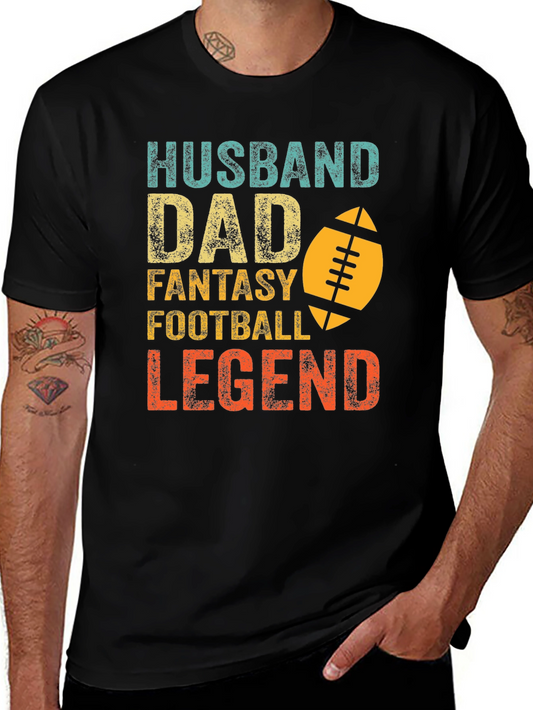 Camiseta Hombre: Marido Padre Leyenda del Fútbol Fantasía