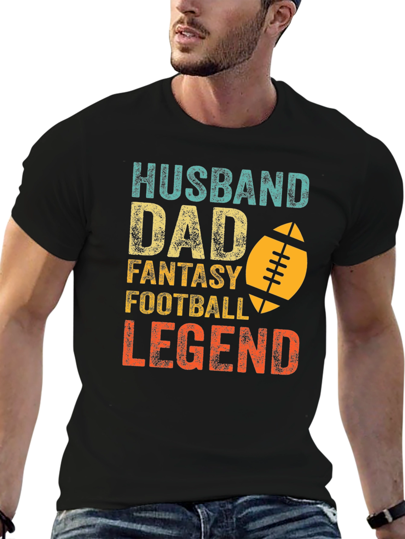 Camiseta Hombre: Marido Padre Leyenda del Fútbol Fantasía
