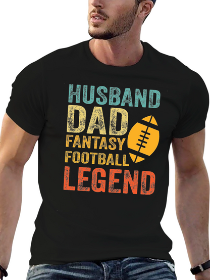 Camiseta Hombre: Marido Padre Leyenda del Fútbol Fantasía