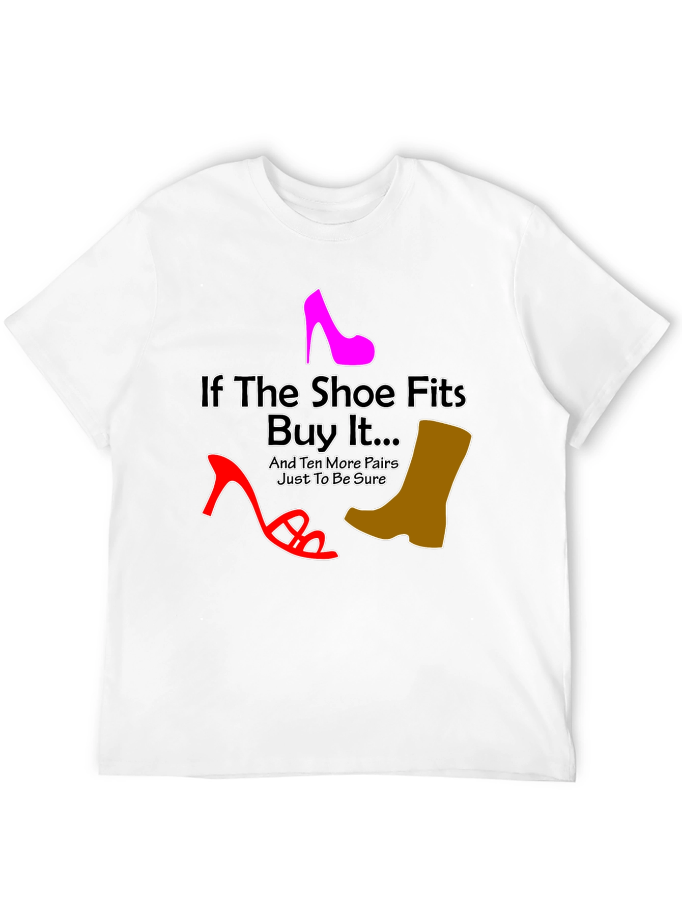 Camiseta Negra Humorística Si El Zapato Te Queda