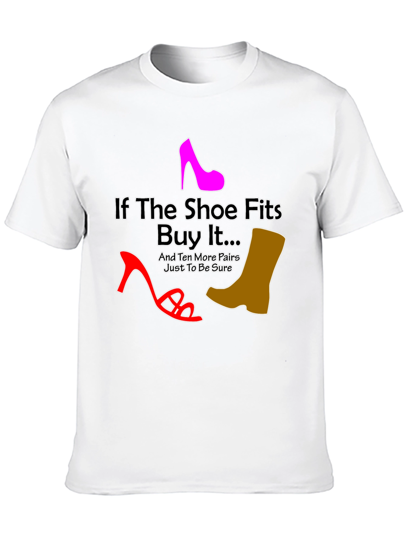 Camiseta Negra Humorística Si El Zapato Te Queda