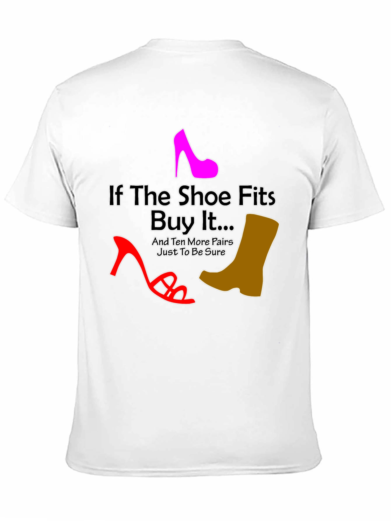 Camiseta Negra Humorística Si El Zapato Te Queda