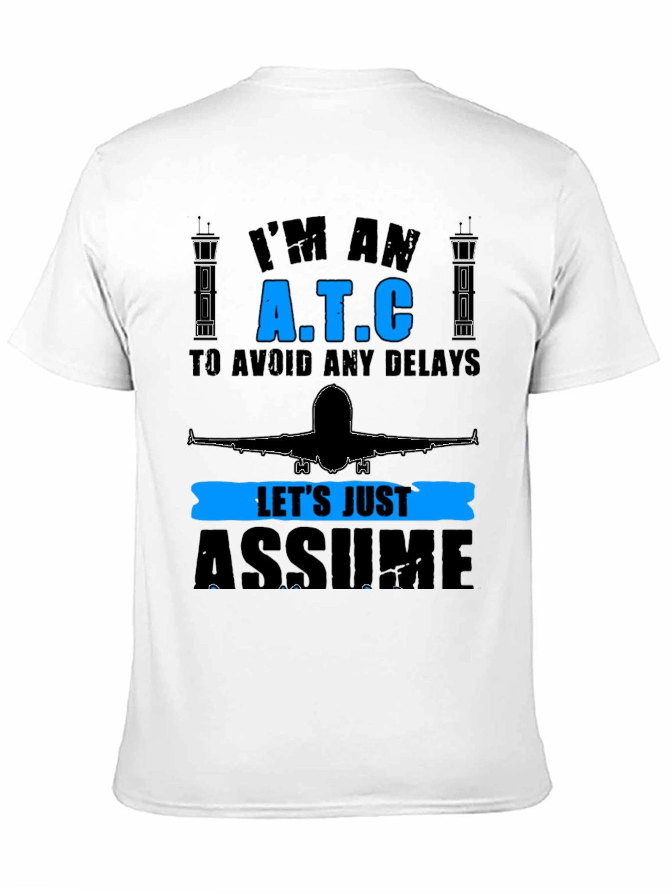 Camiseta Negra ATC: Control de Tráfico Aéreo