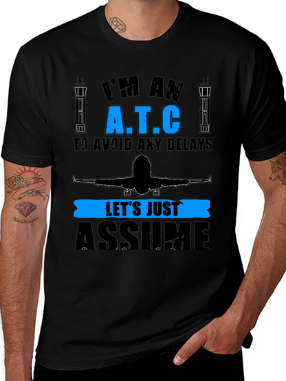 Camiseta Negra ATC: Control de Tráfico Aéreo