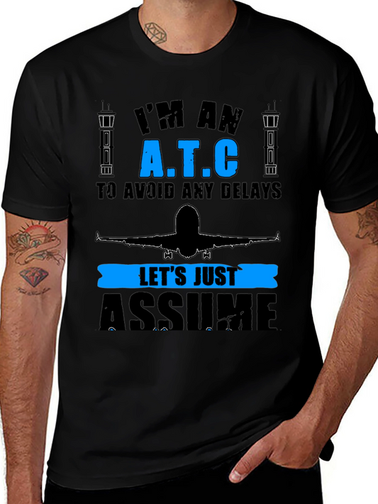 Camiseta Negra ATC: Control de Tráfico Aéreo
