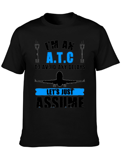 Camiseta Negra ATC: Control de Tráfico Aéreo