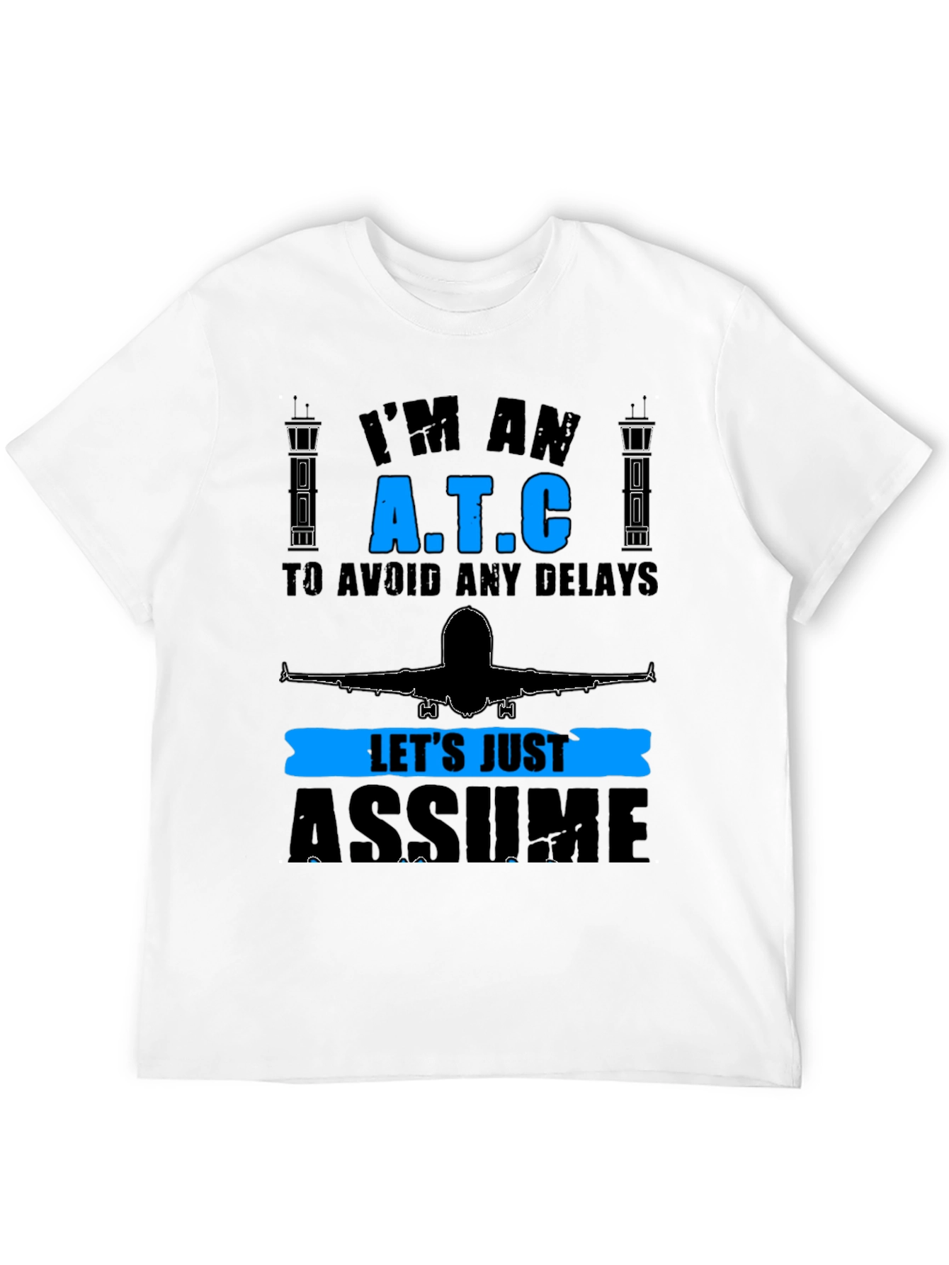 Camiseta Negra ATC: Control de Tráfico Aéreo
