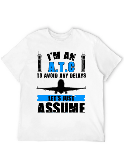 Camiseta Negra ATC: Control de Tráfico Aéreo