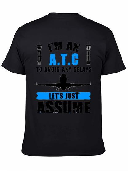 Camiseta Negra ATC: Control de Tráfico Aéreo